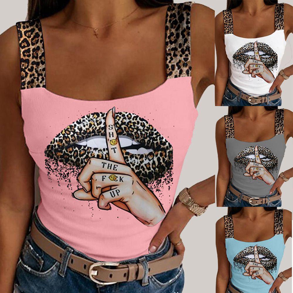 Áo Nữ Không Tay Họa Tiết Da Báo Thời Trang Quyến Rũ