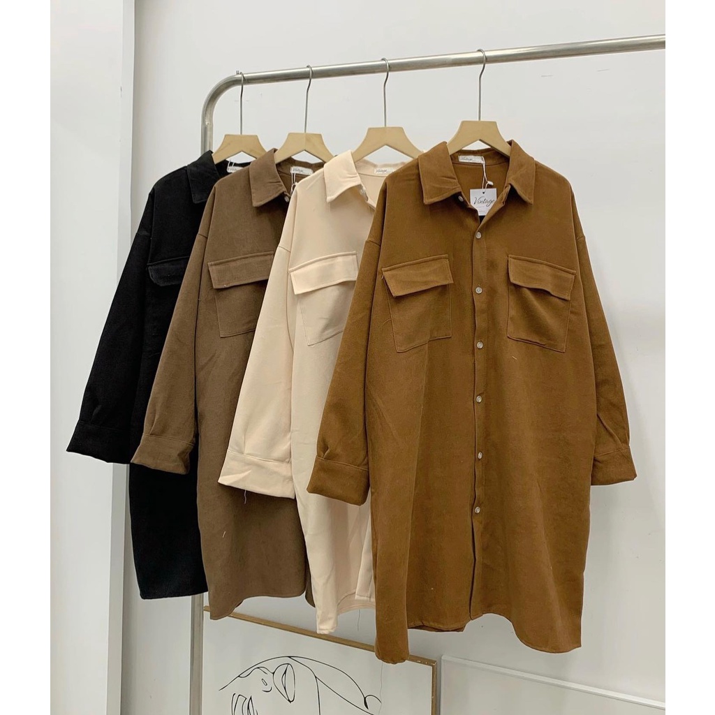 Đầm suông nhung tăm túi hộp hàng quảng châu Miho house