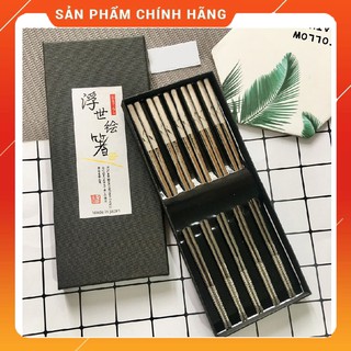 Bộ 5 đũa inox Nhật Bản