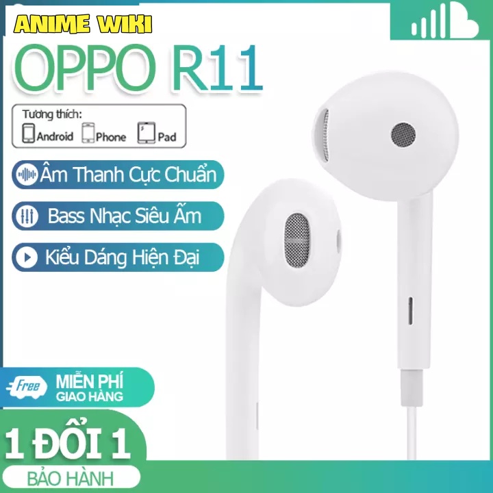 TAI NGHE OPPO R11, Âm Thanh lớn, thoải mái khi đeo, Bảo Hành Đổi Mới Trong 6 Tháng Nếu Lỗi NSX Mystore247