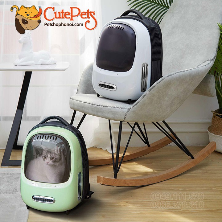 Balo cao cấp PETKIT Cat Carrier Backpack có đèn và quạt thông khí dành cho thú cưng - CutePets