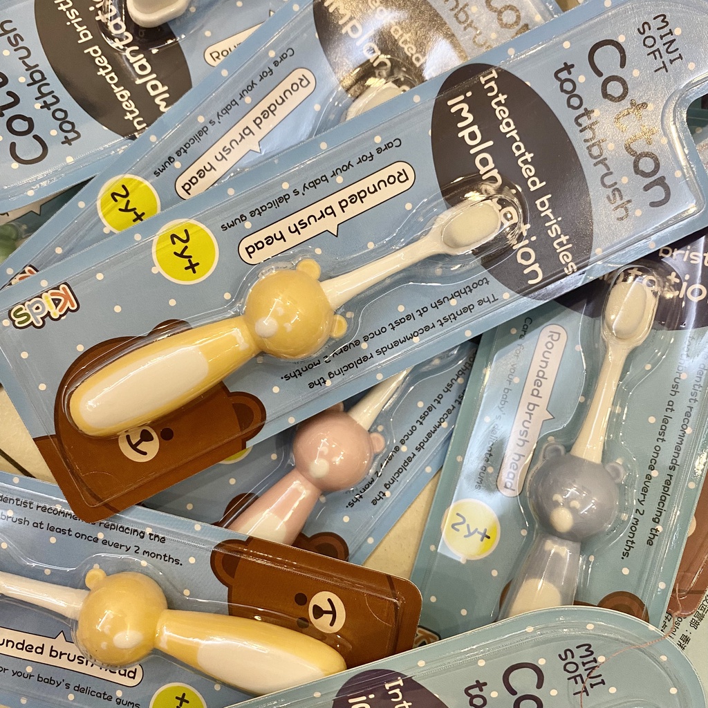 Bàn Chải Đánh Răng Hình Gấu Cho Bé Chất Liệu Siêu Mềm Mại