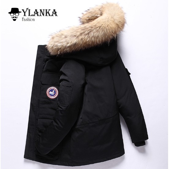 Áo Khoác Nam Cao Cấp 2023 - Áo Khoác Mũ Lông Dày Ấm Áp