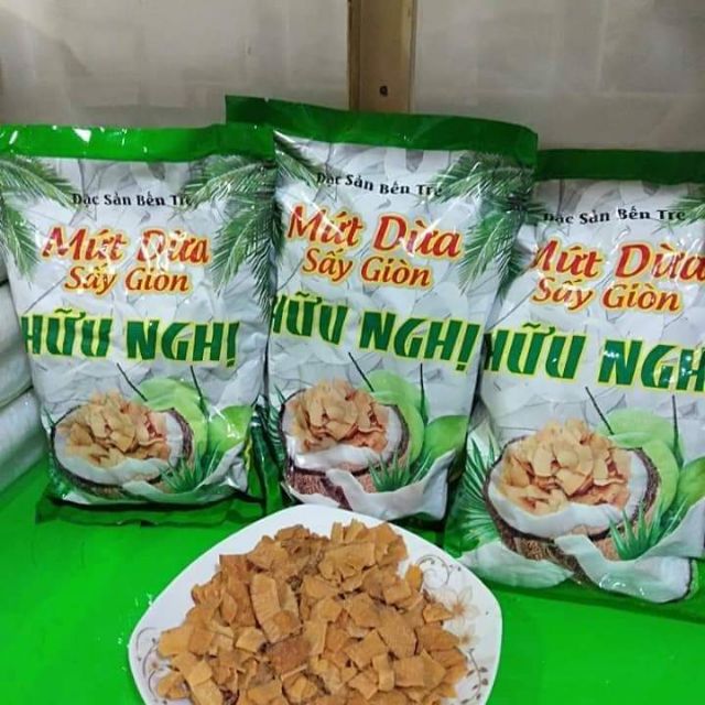 combo 3 gói mứt dừa sấy giòn 275g