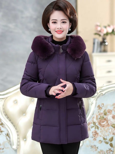 ORDER - Áo phao trung niên cổ lông