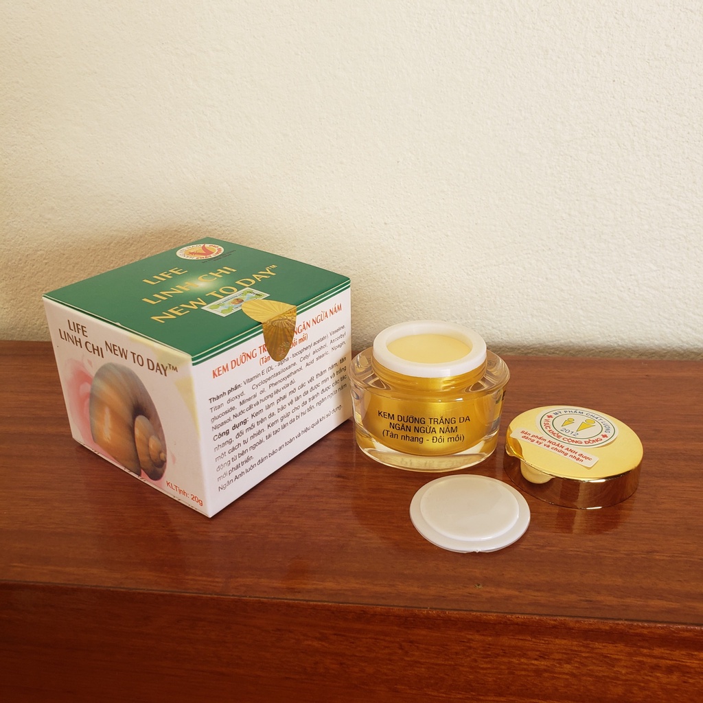 Kem Dưỡng Trắng Da Mặt Ngăn Ngừa Nám Tàn Nhang Đồi Mồi New Today Linh Chi 20g