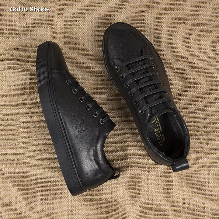 [❤RẺ VÔ ĐỊCH❤]_Giày da nam cao cấp phong cách thể thao màu đen in cá sấu full box, giày tây nam giá rẻ