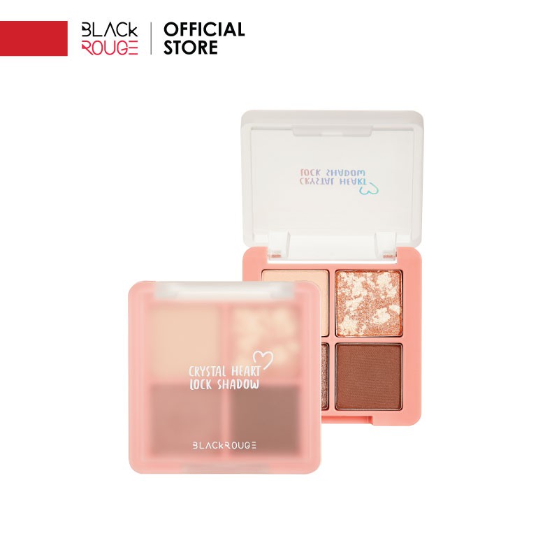 Phấn Mắt 4 Ô Black Rouge Crystal Heart Lock Shadow 2 37,5g