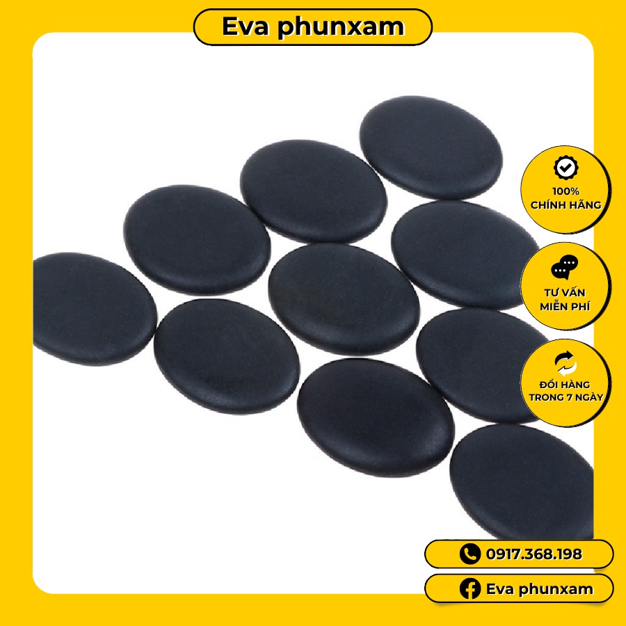 Bộ đá nóng massage spa dùng massage đông y 4 viên tròn to,4 viên o van 8 viên kẹp chân dùng trong spa thẫm mỹ viện