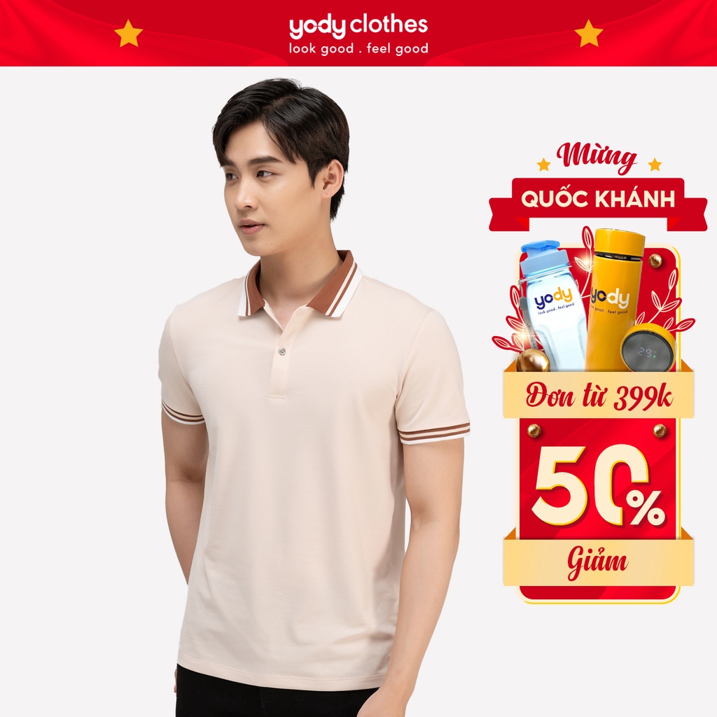 Áo thun polo nam YODY mắt chim cao cấp mềm mịn thông thoáng cho da APM3641