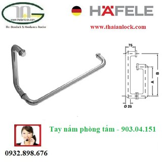 Tay nắm phòng tắm kính Hafele 903.04.151