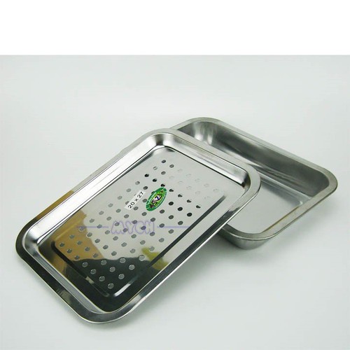 Khay đôi úp ly chén  inox  (27 x 36 cm.)