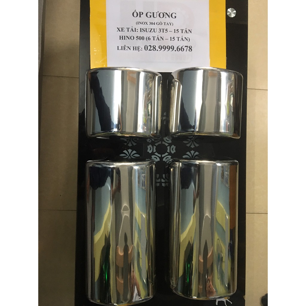 ỐP GƯƠNG CHIẾU HẬU XE TẢI BẰNG INOX 304 CHO XE TỪ  3 Tới 15 Tấn - Đủ Các Dòng