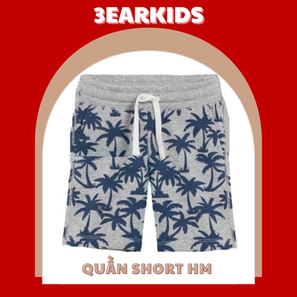 3EARKIDS1 - GIẢM 10K - Quần short màu xám H và M da cá Cây dừa
