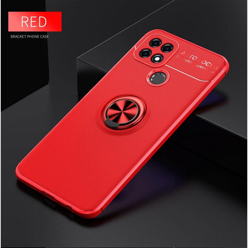 Ốp Lưng Silicone Có Khuyên Xỏ Ngón Tay Và Nam Châm Gắn Ô Tô Cho Oppo A15 A15