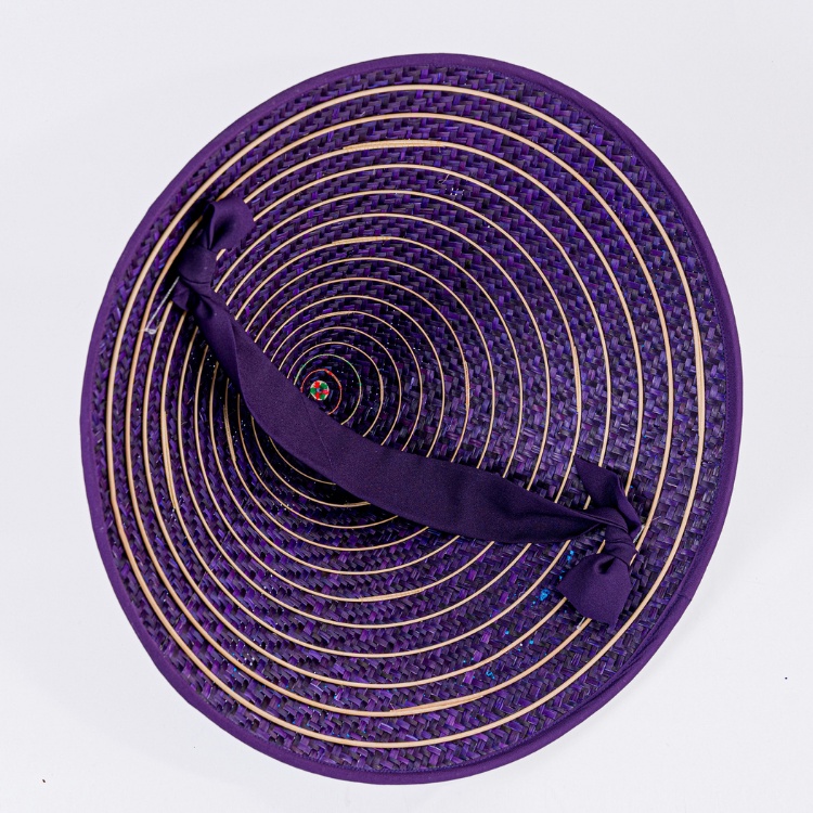 Nón cỏ bàng màu tím MARIES 16 vành đội nhẹ bền
