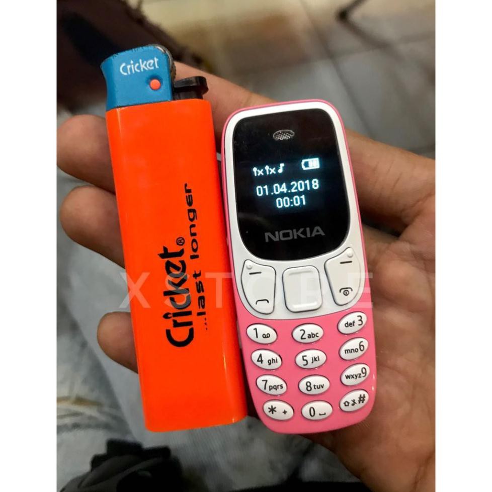 Điện thoại Nokia mini 3310 siêu nhỏ 2 sim 2 sóng,hỗ trợ blutooth,mp3,thẻ nhớ,thay đổi giọng nói ( Bin Store 24h )