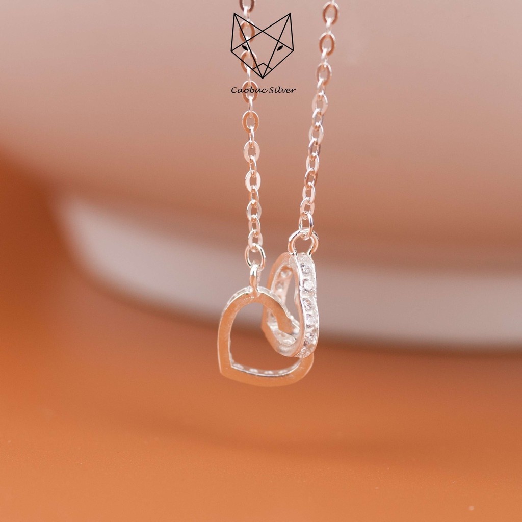 Dây Chuyền Bạc Ta CaoBac Silver Tim Lồng Tim Tinh Xảo Thanh Lịch Cao Cấp Dành Cho Nữ