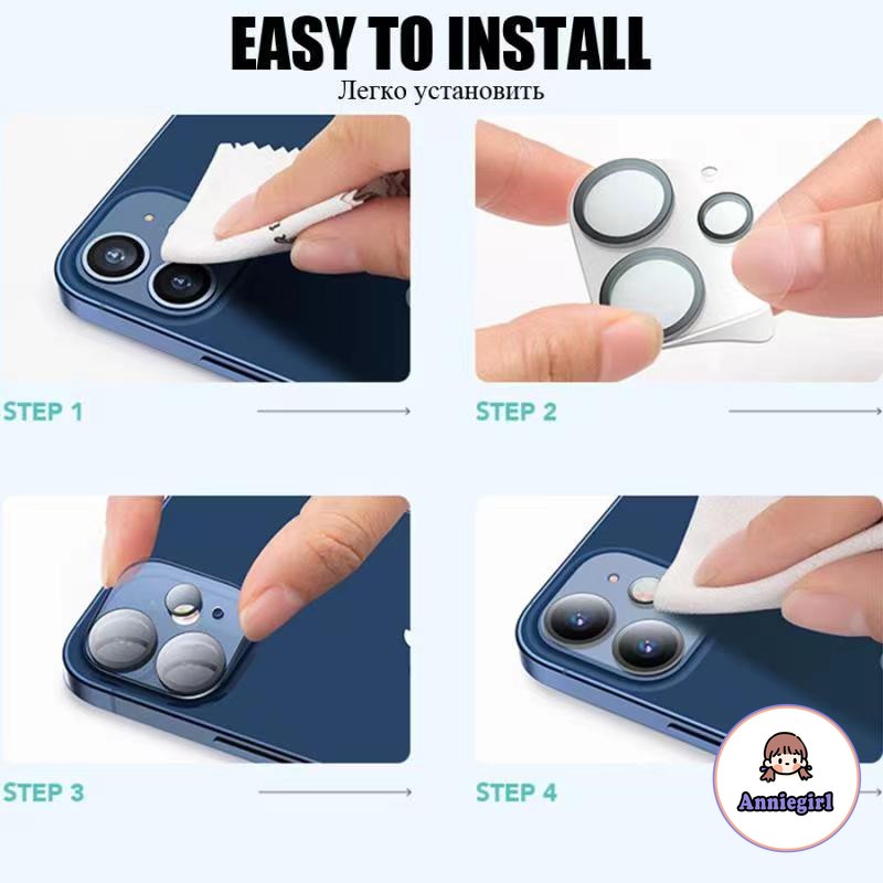 Kính cường lực bảo vệ camera phía sau cho Iphone 14 13 12 Pro Max 11 Pro Max Xs Xr Xs Max chất lượng cao