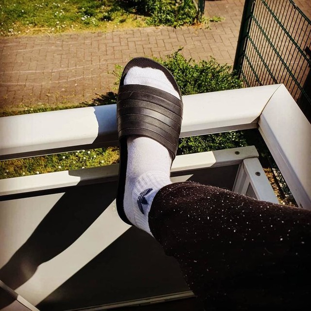 Dép Adidas Adilette Aqua Slides Full Black