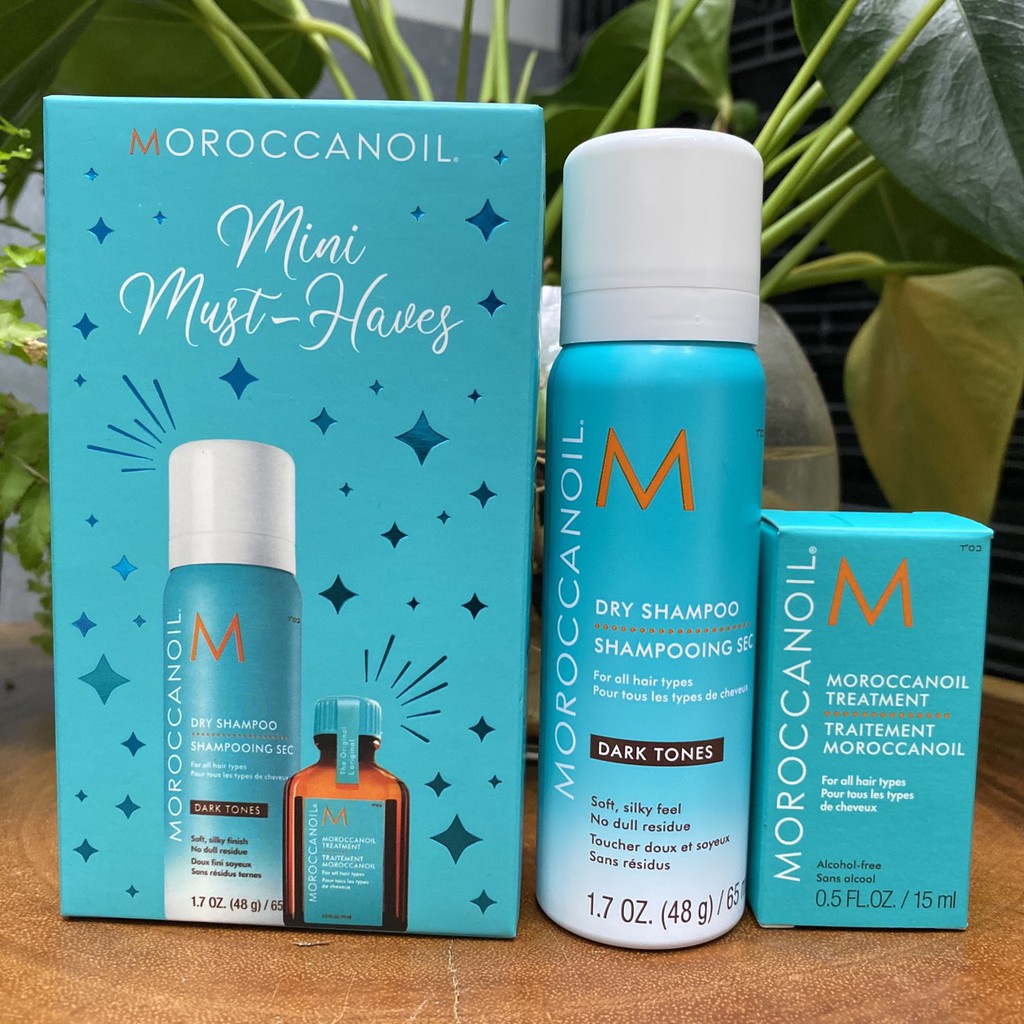 🌼Chính hãng 🌺 Set dầu gội khô và tinh dầu dưỡng tóc Moroccanoil 65ml/15ml