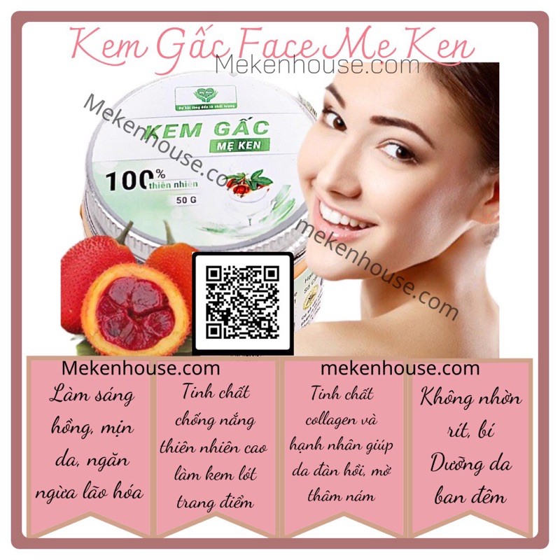 Kem gấc mẹ ken[dưỡng da hanh khô, mốc an toàn mọi lứa tuổi]