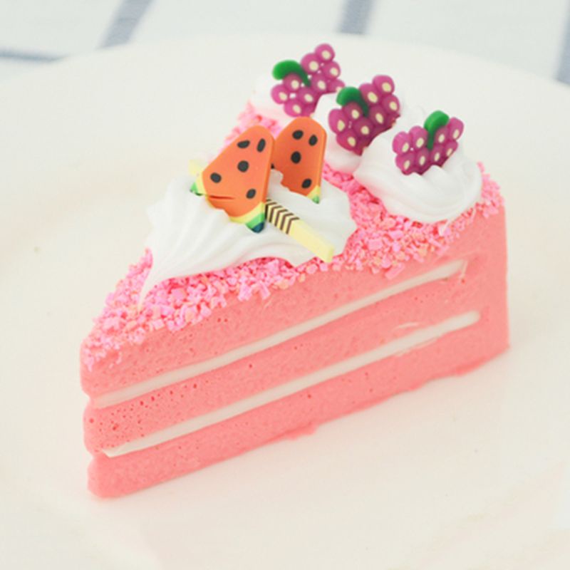 QQ Mô Hình Bánh Kem Giả Hình Tam Giác Làm Phụ Kiện Chụp Ảnh