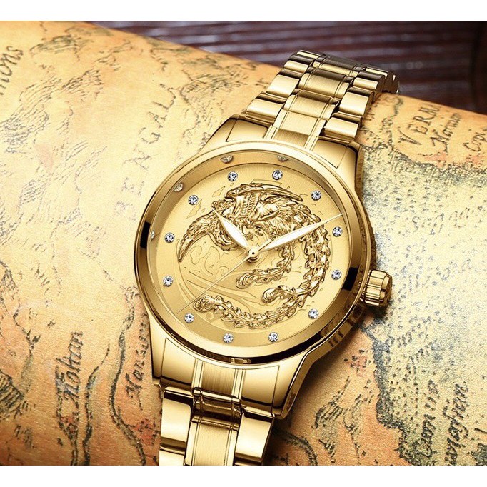 Đồng Hồ Nữ Dây Kim Loại FNGEEN Mặt Phượng Hoàng Sang Trọng