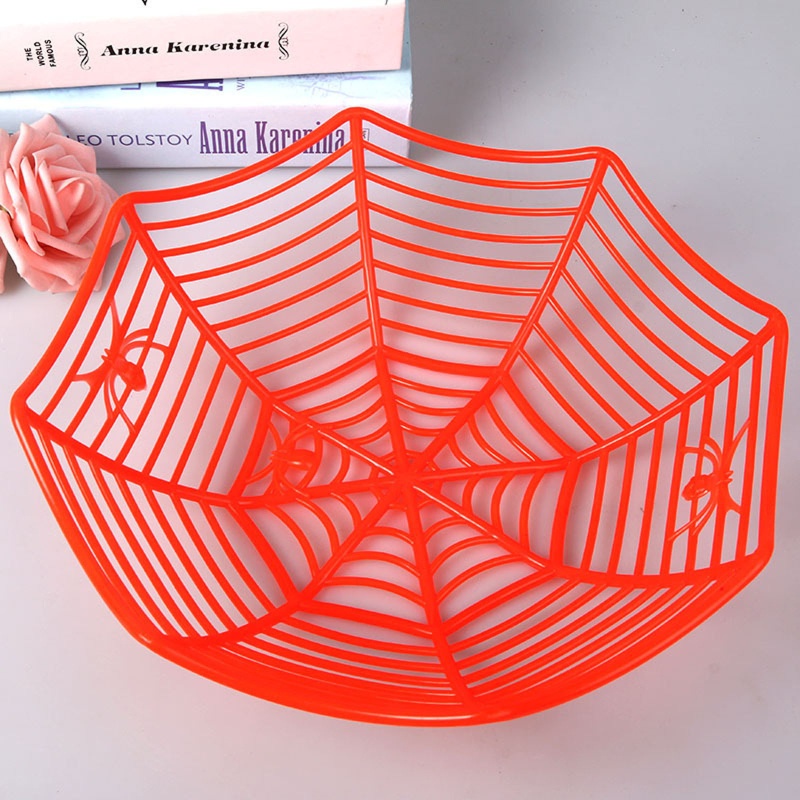 Rổ Đựng Trái Cây Hình Mạng Nhện Trang Trí Halloween