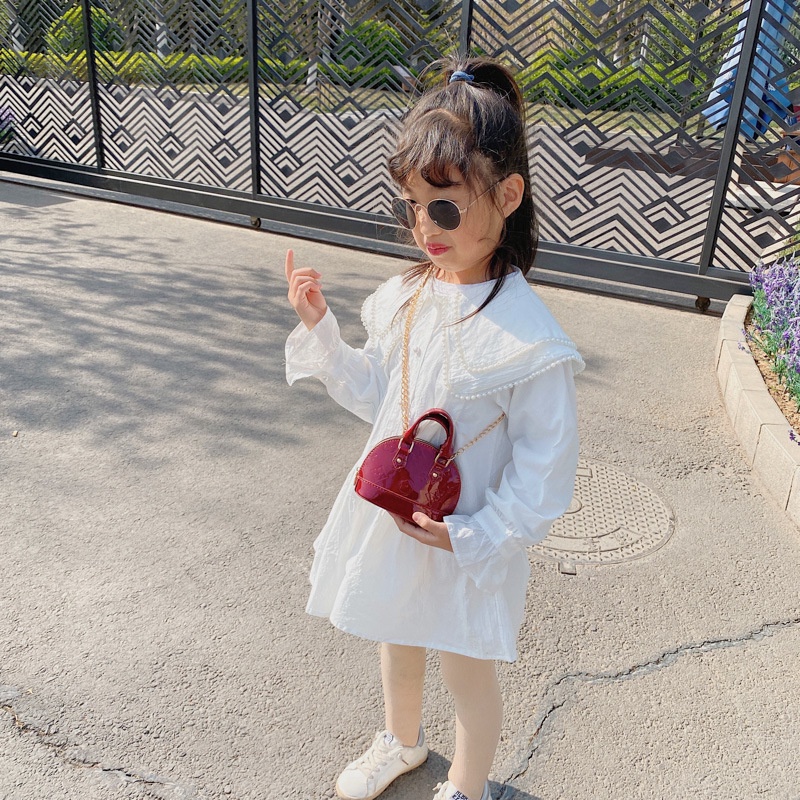 Túi IELGY da bóng phối dây xích thời trang dành cho nữ