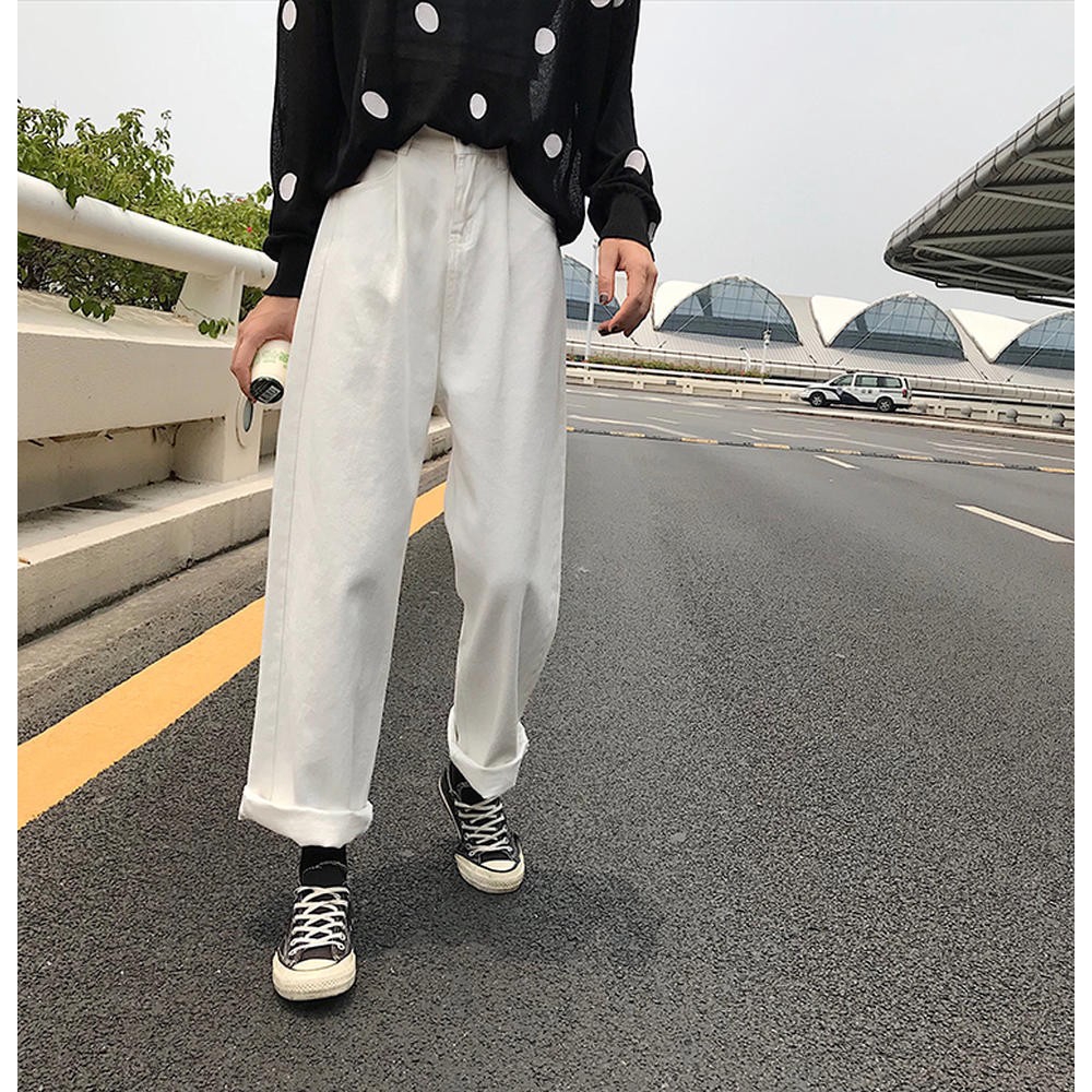 [25040] Quần Ống Rộng oversized Cạp Cao