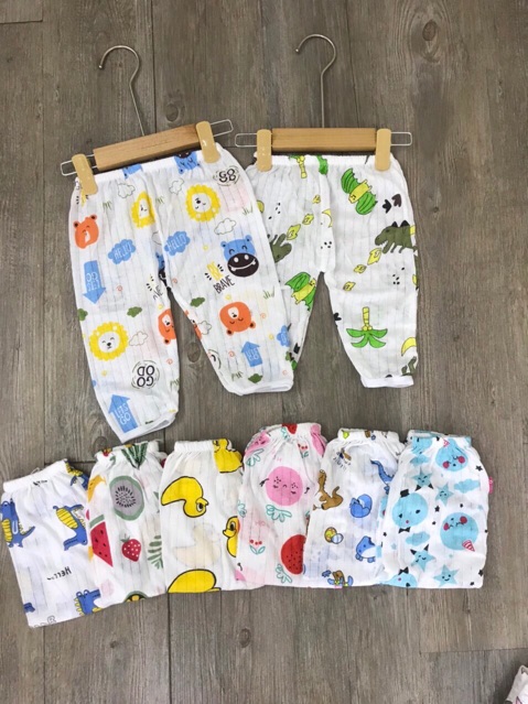 Combo 5 quần dài cotton giấy LOẠI 1 cho bé trai/ bé gái từ 5-20kg