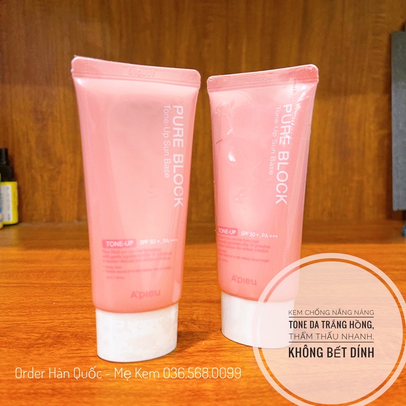 Kem chống nắng Apieu Pure Block Tone Up Sun Base