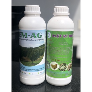 Combo 1 lít EM Gốc và 1 lít mật rỉ chuyên dùng trong nông nghiệp (Chế Phẩm Sinh Học EM AG)