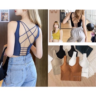 Áo bra crotop tập gym nữ đan dây