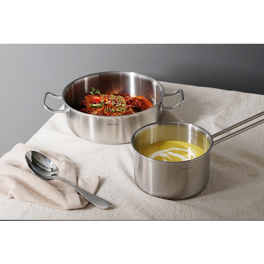 Quánh inox 316 đáy liền Edelkochen 3 lớp - Size 16cm