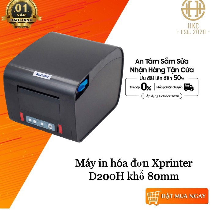 Máy in hóa đơn Xprinter D200H khổ 80mm