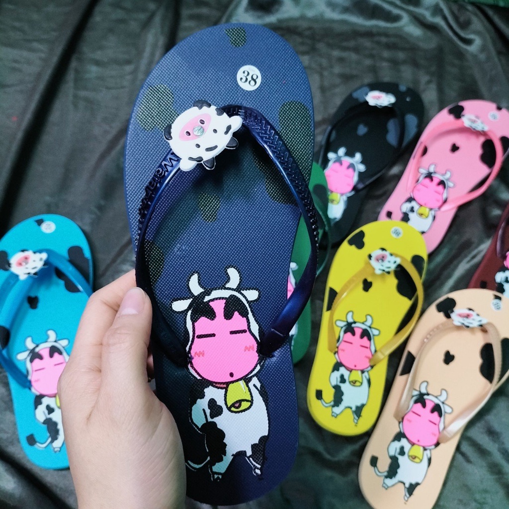 Dép Kẹp Nữ Havaianas Hình Chú Bò Sữa Siêu Hot,Dép Kẹp Thái Đẹp