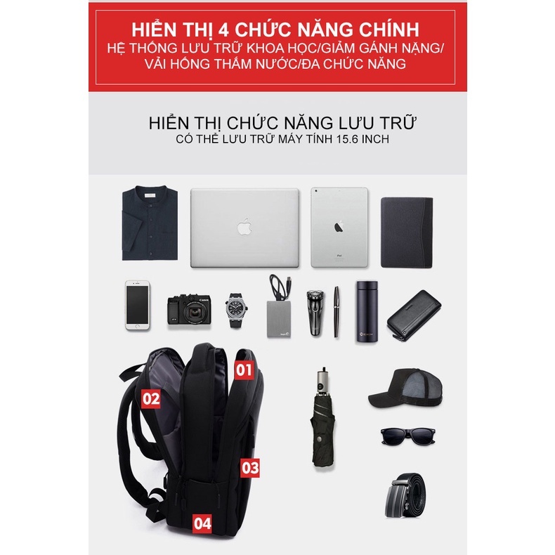 Balo Laptop Công Sở Thời Trang Cao Cấp Đựng Laptop Siêu Nhiều Ngăn, Đa Công Dụng, Dùng Đi Làm Đi Chơi & Du Lịch