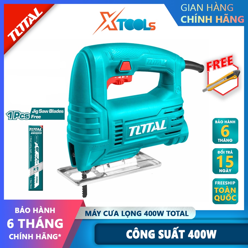 Máy cưa lọng TOTAL TS2045565 | kèm 1 lưỡi cưa lọng cưa lọng cầm tay công suất 400W dùng để cắt nhiều vật liệu như cắt xẻ