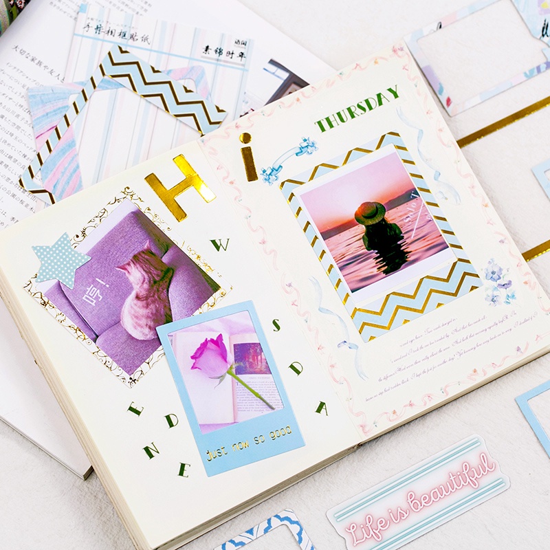 Sticker dán sổ vintage cute hình khung ảnh HD153-K62 trang trí làm khung ảnh, làm nền, DIY, trang trí sổ tay, handmade