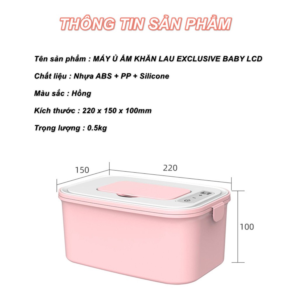 MÁY Ủ ẤM KHĂN LAU EXCLUSIVE BABY LCD - Home and Garden