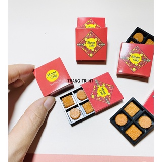 Mô hình khay bánh trung thu trang trí nhà búp bê