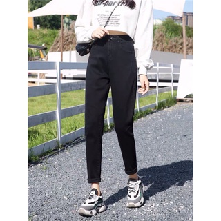 Quần jean nữ quần baggy ống rộng quần bò đen lưng cao tôn dáng NBG_01 style Hàn Quốc