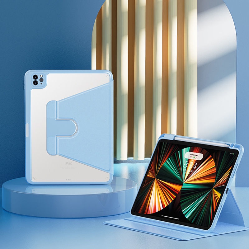 360°Bao Da Máy Tính Bảng Nắp Lật Thông Minh Cho iPad Air 5 2022 10.9 Air 4 3 2 1 Pro 11 2021 10.5 9.7 6th 5th 10.2 9th 8th 7th Mini 6 Giá Đỡ