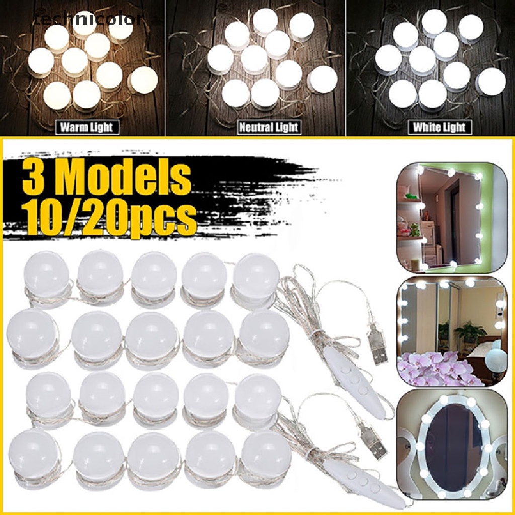 Bộ Bóng Đèn LED Gắn Gương Trang Điểm Phong Cách Hollywood