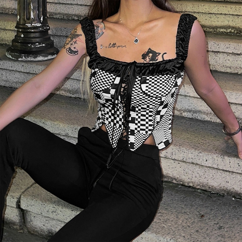 Áo Croptop Trễ Vai Dáng Ôm In Họa Tiết Thời Trang Mùa Hè Tinh Tế Cho Nữ