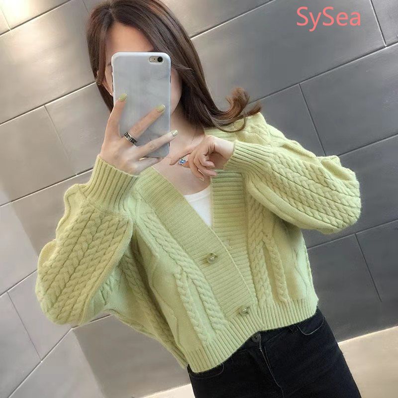 Áo khoác cardigan dệt kim tay dài size lớn thời trang dành cho nữ