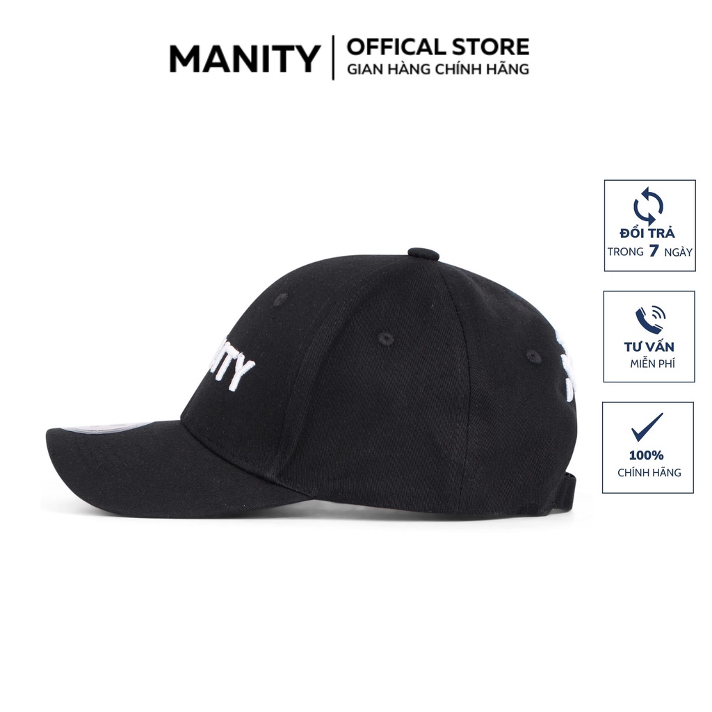 Mũ lưỡi trai thời trang MANITY chính hãng vải kaki thêu slogan cao cấp - MM001