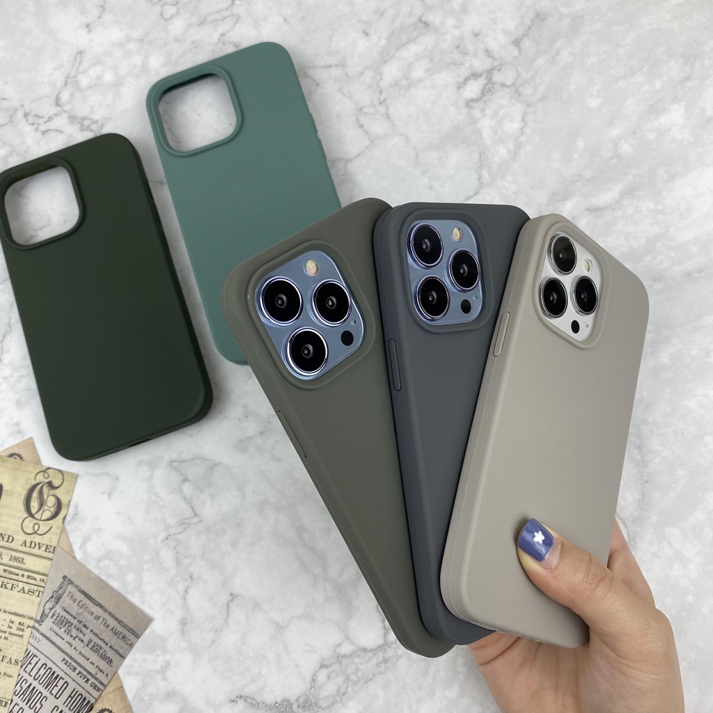 Silicone Phone Case for i-Phone 14 11 12 13 Pro X XS Max XR 7 8 Plus All-inclusive Anti-drop Casing